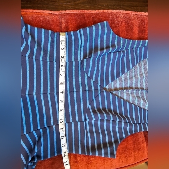 Peter Som Blue Striped Fit and Flare Sleeveless Dress Sz. 6 - Picture 8 of 11